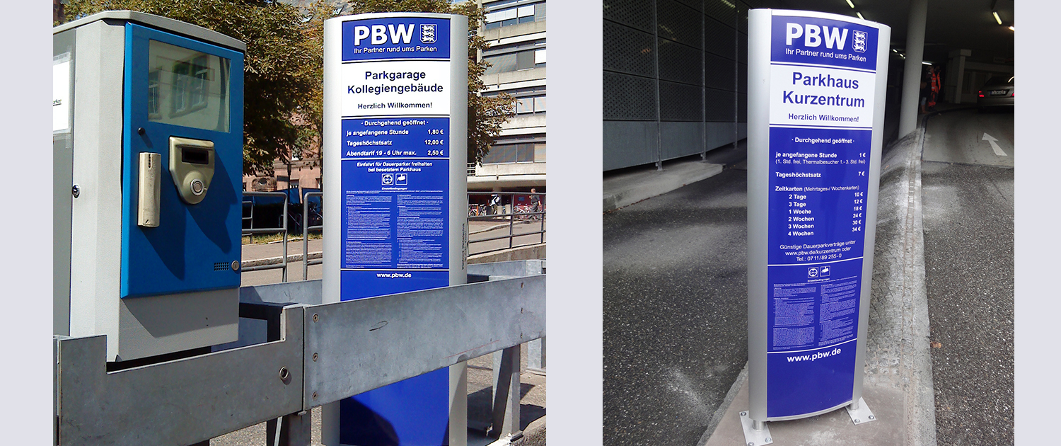 Licht-Außenwerbung PBW, Werbetechnik in Freiburg